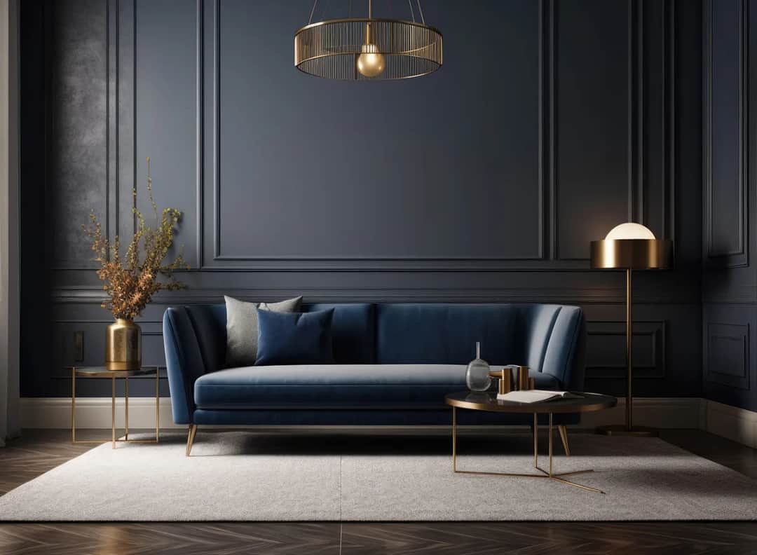 Jakie meble do granatowej kanapy? Odkryj idealne połączenia kolorów
